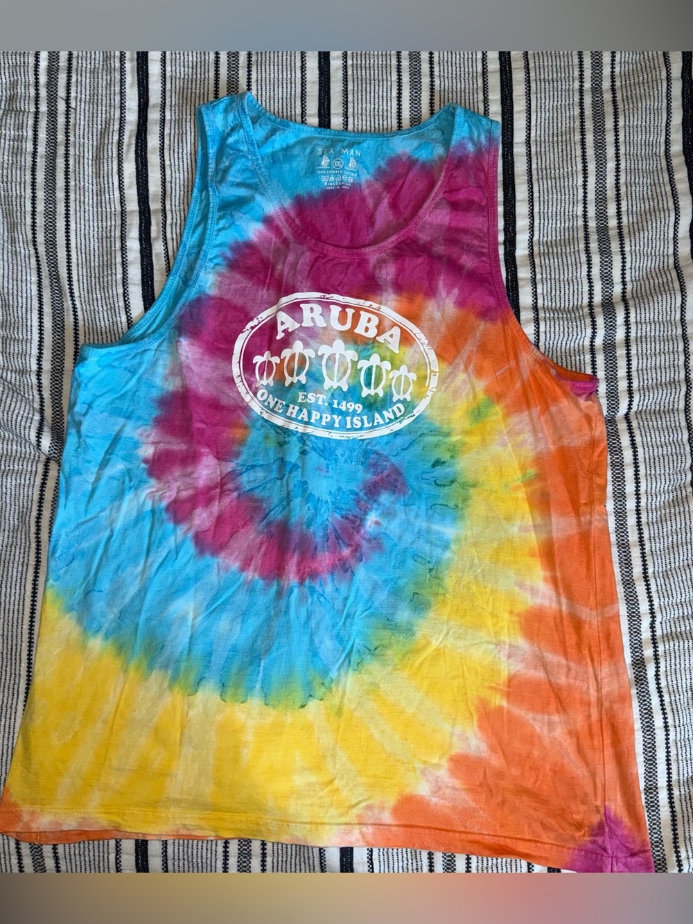 Aruba tie dye tank top